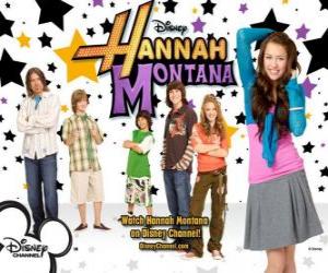 Puzzle Κύρια χαρακτήρες από Hannah Montana, Miley Ray Stewart, Λίλιαν &quot;Lilly&quot; Truscott, Oliver oken, Rod Stewart Jackson, Robby Ray Stewart και Rico Suave